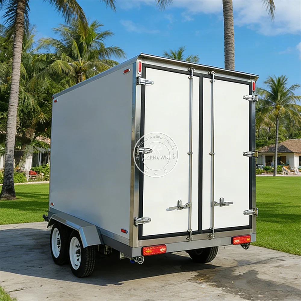 mobile cold storage refrigerated trailer truck portable chilled storage reefer trailer with insulated cargo body mobile cold storage refrigerated trailer truck portable chilled storage reefer trailer with insulated cargo body