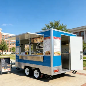 ce certified outdoor street vending snack fast food trailer mobile kitchen truck fast food truck trailer with full kitchen