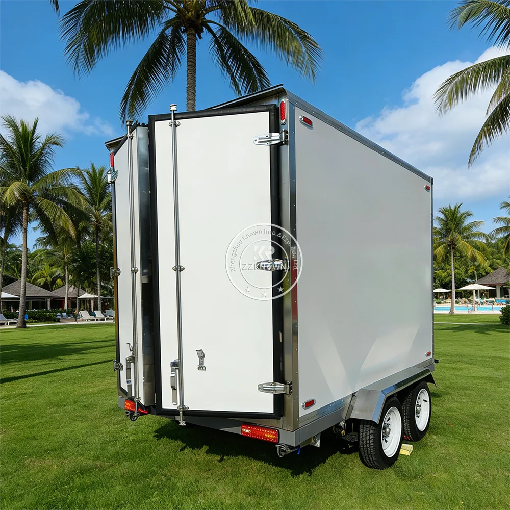 mobile cold storage refrigerated trailer truck portable chilled storage reefer trailer with insulated cargo body mobile cold storage refrigerated trailer truck portable chilled storage reefer trailer with insulated cargo body